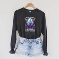 Read Books Be Kind Stay Weird Skeleton Reading Book Bookish Raglan Sleeve Sweatshirt Dark Grey Heather