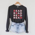 Read Books Library Bookworm Librarian Book Lover Raglan Sleeve Sweatshirt Dark Grey Heather