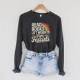 Read Books Lift Weights Fight Fascists Retro Vintage Raglan Sleeve Sweatshirt Dark Grey Heather Read Books Lift Weights Fight Fascists Retro Vintage Raglan Sleeve Sweatshirt Dark Grey Heather