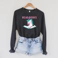 Read Books Reading Book Raglan Sleeve Sweatshirt Dark Grey Heather
