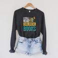 I Still Read Childrens Books Bibliophile Reader Raglan Sleeve Sweatshirt Dark Grey Heather