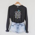 I Still Read Children's Books School Teacher Nerd Librarian For Men Women Girls Kids Raglan Sleeve Sweatshirt Dark Grey Heather