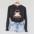 I Read With My Ears Lover Cat Audiobook Reader Book Raglan Sleeve Sweatshirt Dark Grey Heather I Read With My Ears Lover Cat Audiobook Reader Book Raglan Sleeve Sweatshirt Dark Grey Heather