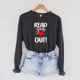 Read Your Heart Out Book Reading For Women & Men Raglan Sleeve Sweatshirt Dark Grey Heather Read Your Heart Out Book Reading For Women & Men Raglan Sleeve Sweatshirt Dark Grey Heather
