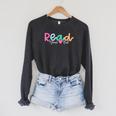Read Your Heart Out Reading Librarian Book Across America Raglan Sleeve Sweatshirt Dark Grey Heather