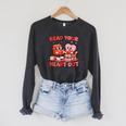 Read Your Heart Out Valentine Reading Book Girl Kid Teacher Raglan Sleeve Sweatshirt Dark Grey Heather Read Your Heart Out Valentine Reading Book Girl Kid Teacher Raglan Sleeve Sweatshirt Dark Grey Heather