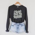 I Read Past My Bedtime Book Lover Reading Quote Premium Tri-Blend Raglan Sleeve Sweatshirt Dark Grey Heather