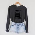 I Read Past My Bedtime Book Reader Raglan Sleeve Sweatshirt Dark Grey Heather