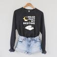 I Read Past My Bedtime Shirts For Book Reader Raglan Sleeve Sweatshirt Dark Grey Heather