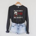 Read Smut Be Happy Dark Romance Merch Smutt Book Lover Women Raglan Sleeve Sweatshirt Dark Grey Heather