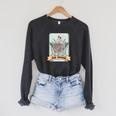 The Reader Tarot Card Skeleton With Book Lover Bookworm Raglan Sleeve Sweatshirt Dark Grey Heather The Reader Tarot Card Skeleton With Book Lover Bookworm Raglan Sleeve Sweatshirt Dark Grey Heather