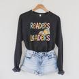 Readers Are Leaders Reading Book Lovers Teacher Women Kids Raglan Sleeve Sweatshirt Dark Grey Heather Readers Are Leaders Reading Book Lovers Teacher Women Kids Raglan Sleeve Sweatshirt Dark Grey Heather