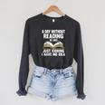 Reading Art For Men Women Reading Book Lover Bookworm Small Raglan Sleeve Sweatshirt Dark Grey Heather