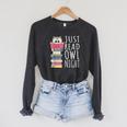Reading Book Bookworm Kawaii Library Just Read Owl Night Raglan Sleeve Sweatshirt Dark Grey Heather Reading Book Bookworm Kawaii Library Just Read Owl Night Raglan Sleeve Sweatshirt Dark Grey Heather