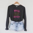 Reading Book Lover Bookish Proud Member Beach Book Club Raglan Sleeve Sweatshirt Dark Grey Heather