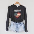 Reading Books Since 1776 American Reading Pride Raglan Sleeve Sweatshirt Dark Grey Heather