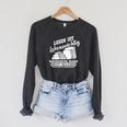 Reading Books Is Life Important Dinosaur Book Raglan Sleeve Sweatshirt Dark Grey Heather
