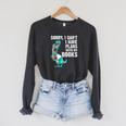 Reading Books For Men Women Bookworm Story Reader Raglan Sleeve Sweatshirt Dark Grey Heather