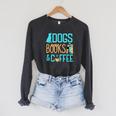 Reading Dogs And Coffee Book Nerd Dog Lover Coffeeholic Raglan Sleeve Sweatshirt Dark Grey Heather Reading Dogs And Coffee Book Nerd Dog Lover Coffeeholic Raglan Sleeve Sweatshirt Dark Grey Heather