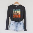 Reading Is My Favorite Sport Reader Book Worm Raglan Sleeve Sweatshirt Dark Grey Heather Reading Is My Favorite Sport Reader Book Worm Raglan Sleeve Sweatshirt Dark Grey Heather
