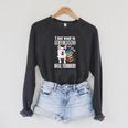 Reading Kids Cartoon Read Books Pet Bull Terrier Lover Raglan Sleeve Sweatshirt Dark Grey Heather