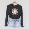 Reading Take Look Its In A Book Toddler Girls Rainbow Lover Raglan Sleeve Sweatshirt Dark Grey Heather