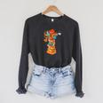 Reading Octopus Tea Coffee Book Lover Bookworm Reader Raglan Sleeve Sweatshirt Dark Grey Heather