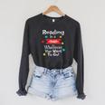 Reading Is a Ticket To Wherever Fun Book Reading Quote Raglan Sleeve Sweatshirt Dark Grey Heather Reading Is a Ticket To Wherever Fun Book Reading Quote Raglan Sleeve Sweatshirt Dark Grey Heather