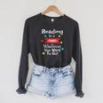 Reading Is a Ticket To Wherever Fun Book Read Library Raglan Sleeve Sweatshirt Dark Grey Heather Reading Is a Ticket To Wherever Fun Book Read Library Raglan Sleeve Sweatshirt Dark Grey Heather
