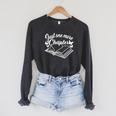 Reading Women Girls Book Lover Just One More Chapter Raglan Sleeve Sweatshirt Dark Grey Heather