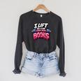 Reading Workout Lift So I Can Carry More Books Reader Raglan Sleeve Sweatshirt Dark Grey Heather
