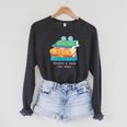 There's A Book For That Geek Trendy Nerdy Raglan Sleeve Sweatshirt Dark Grey Heather