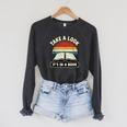 Retro Take A Look It's In A Book Reading Raglan Sleeve Sweatshirt Dark Grey Heather Retro Take A Look It's In A Book Reading Raglan Sleeve Sweatshirt Dark Grey Heather