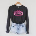 Retro Pink Coquette Bow Valentine Book Lover Varsity Raglan Sleeve Sweatshirt Dark Grey Heather Retro Pink Coquette Bow Valentine Book Lover Varsity Raglan Sleeve Sweatshirt Dark Grey Heather