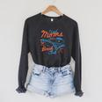 Retro Tired Moms Club Bookish Homebody Book Club Mom Women Raglan Sleeve Sweatshirt Dark Grey Heather