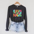 Return Your Books School Librarian School Library Worker Raglan Sleeve Sweatshirt Dark Grey Heather