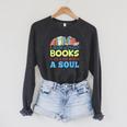 A Room Without Books Is Like a Body Without Soul Librarian Raglan Sleeve Sweatshirt Dark Grey Heather A Room Without Books Is Like a Body Without Soul Librarian Raglan Sleeve Sweatshirt Dark Grey Heather