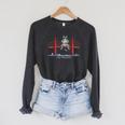 San Francisco Cat Golden Gate Bridge Iced Coffee Book Lover Raglan Sleeve Sweatshirt Dark Grey Heather