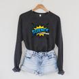 Science Is My Superpower Comic Book Style Raglan Sleeve Sweatshirt Dark Grey Heather Science Is My Superpower Comic Book Style Raglan Sleeve Sweatshirt Dark Grey Heather