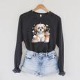 Shih Tzu Treats Books And Coffee Shih-Tzu For Dog Moms Premium Tri-Blend Raglan Sleeve Sweatshirt Dark Grey Heather Shih Tzu Treats Books And Coffee Shih-Tzu For Dog Moms Premium Tri-Blend Raglan Sleeve Sweatshirt Dark Grey Heather