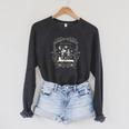 Skeleton Book Club Raglan Sleeve Sweatshirt Dark Grey Heather