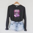 Smut Slut Book Clubs Provocative Literature Reader Raglan Sleeve Sweatshirt Dark Grey Heather