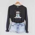 Snowman Book Stack Librarian Book Lover Christmas Raglan Sleeve Sweatshirt Dark Grey Heather Snowman Book Stack Librarian Book Lover Christmas Raglan Sleeve Sweatshirt Dark Grey Heather