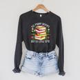 So Many Books But So Little Time Raglan Sleeve Sweatshirt Dark Grey Heather