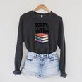 Sorry I Have Therapy Bookworm Bibliophile Reading Raglan Sleeve Sweatshirt Dark Grey Heather