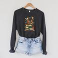 Space Books Planets Astronomy Physics Science Chemistry Raglan Sleeve Sweatshirt Dark Grey Heather