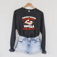 Spicy Books Reading Spicy Romance Novels & Cat Smut Reader Raglan Sleeve Sweatshirt Dark Grey Heather