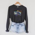 Star Wars The Book Of Boba Fett Firespray Schematic Raglan Sleeve Sweatshirt Dark Grey Heather
