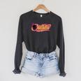 Star Wars The Book Of Boba Fett Outlaw Logo Raglan Sleeve Sweatshirt Dark Grey Heather