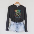 Star Wars The Book Of Boba Fett Rainbow Logo Raglan Sleeve Sweatshirt Dark Grey Heather Star Wars The Book Of Boba Fett Rainbow Logo Raglan Sleeve Sweatshirt Dark Grey Heather